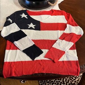 Red, White, and Blue Star Sweater